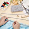 Polyester Braided Lace Trim Ribbon for Curtain Sofa Decoration OCOR-WH0105-013B-02-3