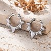 304 Stainless Steel Spike Clip on Nose Rings AJEW-A062-05P-03-2