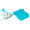100Pcs Rectangle Organza DIY Craft Drawstring Bags PW-WG69155-18-1