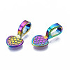 Rainbow Color Alloy Glue-on Flat Pad Bails for Pendant Making LS-PALLOY-N163-098-NR-4