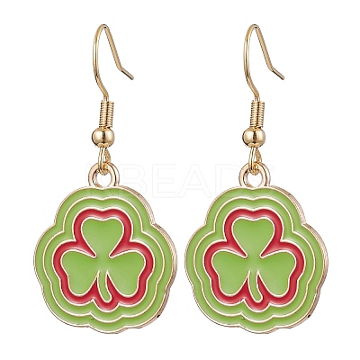 16Pair Saint Patrick's Day Theme 304 Stainless Steel Dangle Earrings EJEW-JE06170-1