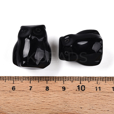 Natural Obsidian Owl Display Decorations G-N345-04G-1