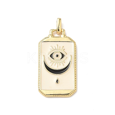 Tarot Cards Brass Enamel Pendants KK-Q068-56G-02-1