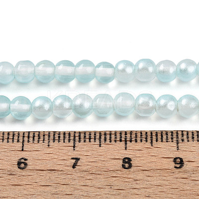 Baking Paint Transparent Glass Beads Strands DGLA-N011-4mm-05-1
