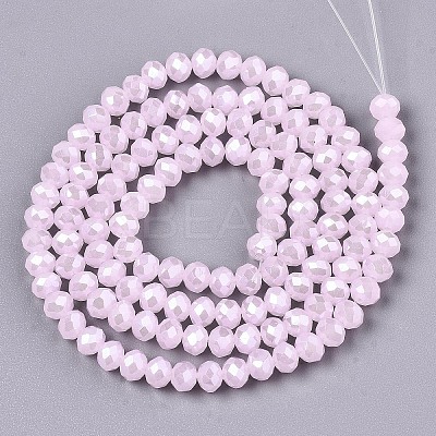 Electroplate Glass Beads Strands X-EGLA-A034-J6mm-A03-1