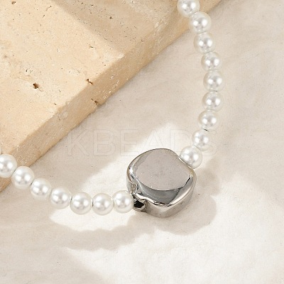 Plastic Imitation Pearl Beads Bracelets for Women BJEW-M056-11P-1