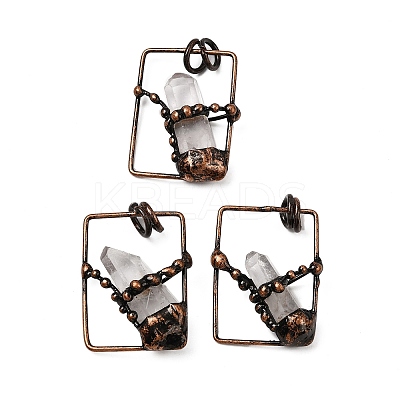 Natural Quartz Crystal Nuggets Pendants G-B149-05R-02-1
