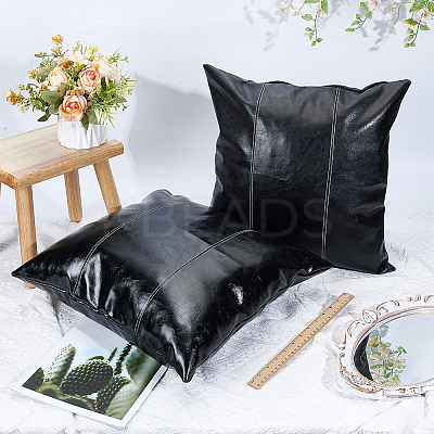 Square Imitation Leather Pillow Case AJEW-WH20006-406C-1