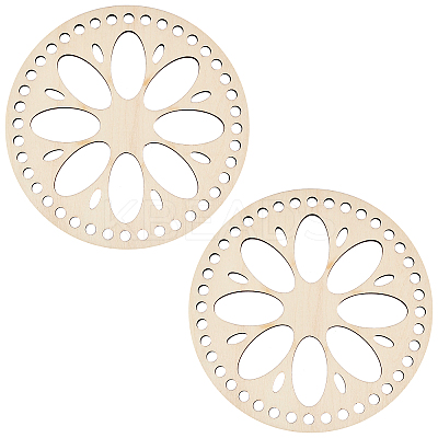 Wooden Basket Bottoms AJEW-WH0126-08A-1