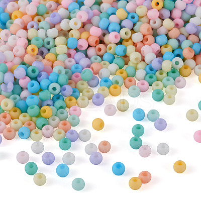 100g 10 Colors 6/0 Opaque Glass Seed Beads SEED-TA0001-05C-1