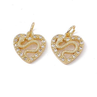 Brass Micro Pave Cubic Zirconia Pendants KK-E068-VC005-01-1