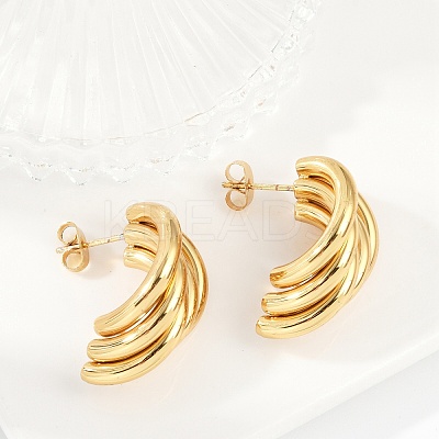 201 Stainless Steel Stud Earrings LS-EJEW-Q026-23G-1