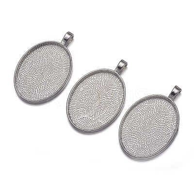 Alloy Pendant Cabochon Settings LS-PALLOY-A15657-N-NF-1