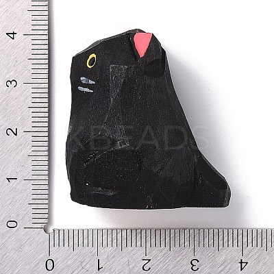 Cat Shape Wood Figurines LS-DJEW-G043-01E-1