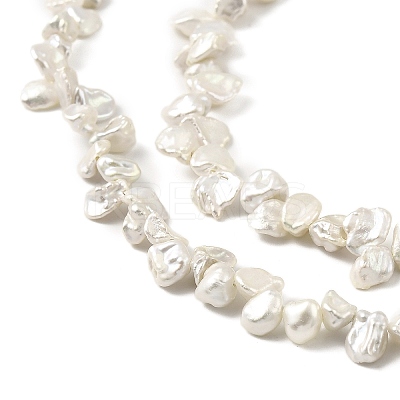 Natural Baroque Keshi Pearl Beads Strands PEAR-B004-07A-01B-1