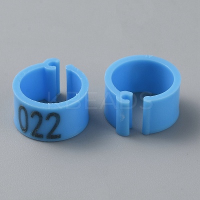 Plastic Poultry Leg Identification Bands AJEW-WH0415-99D-1