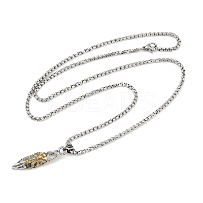 Alloy Sun Totern Pendant Box Chain Necklaces LS-NJEW-Z101-02P-1