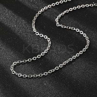 Tarnish Resistant 304 Stainless Steel Cable Chains for Necklace Making X-STAS-P045-03P-1