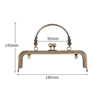 Alloy Kiss Lock Purse Frame Handle PW-WG82AEE-01-1