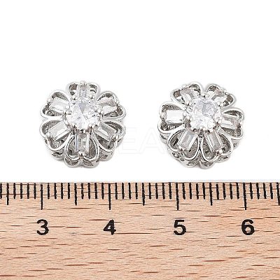 Brass Micro Pave Clear Cubic Zirconia Beads KK-Z059-02P-1