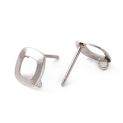 Non-Tarnish 201 Stainless Steel Stud Earring Findings STAS-G266-16P-1