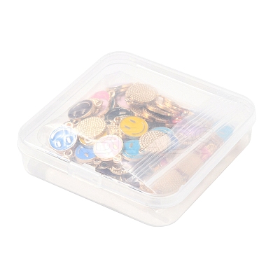 96Pcs 12 Colors Alloy Enamel Charms ENAM-FH0001-60-1