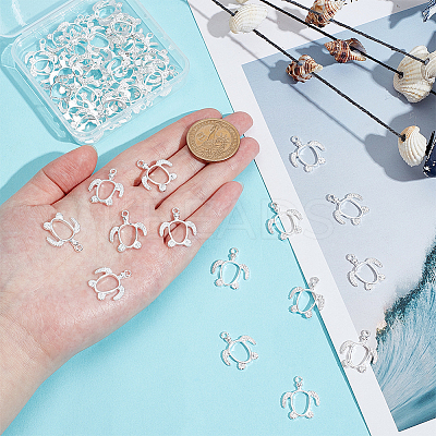 60Pcs Alloy Open Back Bezel Pendants FIND-PH0026-70S-1