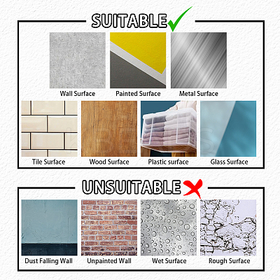 Translucent PVC Self Adhesive Wall Stickers STIC-WH0016-025-1