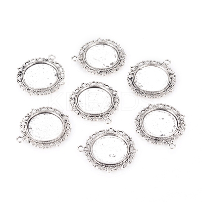 Zinc Alloy Pendant Settings for Cabochon & Rhinestone PALLOY-A15290-AS-LF-1