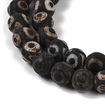 Tibetan Style dZi Beads G-K166-02-10mm-L3-01-1