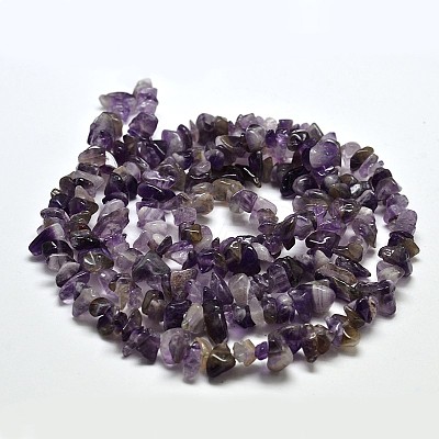 Chip Natural Amethyst Beads Strands X-G-N0134-19-1