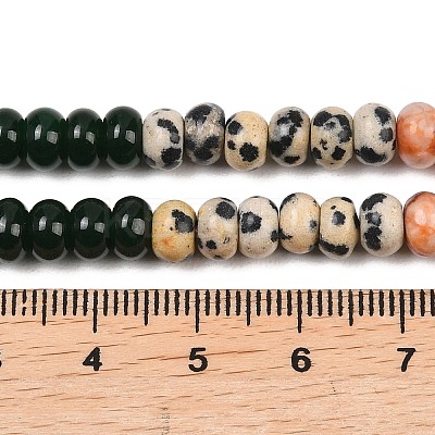 Natural Red Netstone & Dyed White Jade & Dalmatian Jasper Beads Strands G-Z135-C04-1