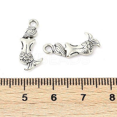 Tibetan Style Alloy Mermaid Pendants TIBEP-5402-AS-LF-1