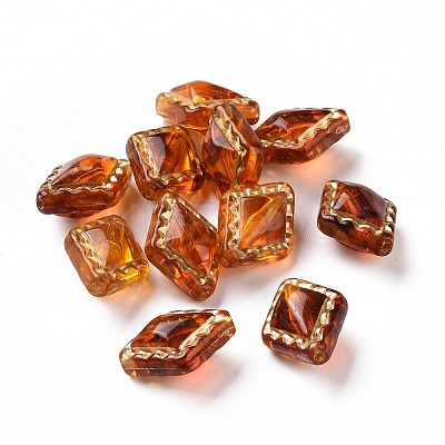 Plating Transparent Acrylic Beads LS-OACR-P013-30A-1
