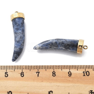 Natural Sodalite Horn Pendants STAS-R130-03G-01-1