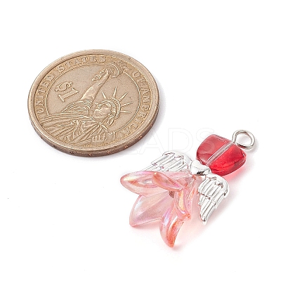 Transparent Acrylic and Glass Pendants PALLOY-JF02448-1