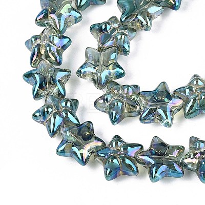 Electroplate Glass Beads Strands EGLA-N020-01C-1