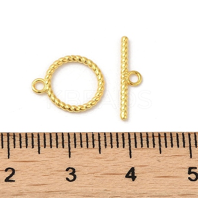 Rack Plating 925 Sterling Silver Toggle Clasps STER-G038-02G-1