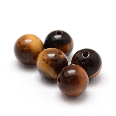 Grade A Natural Tiger Eye Round Beads G-L451-01-6mm-1