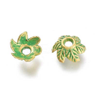 Tibetan Style Alloy Bead Caps TIBE-F028-01GGP-RS-1