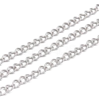 Tarnish Resistant 304 Stainless Steel Twist Chains CHS-K001-24-3mm-1