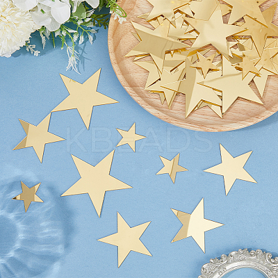 4Bags Acrylic Star Stickers DIY-GF0012-46A-1