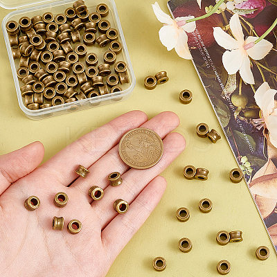 100Pcs Tibetan Style Alloy European Beads DIY-PH0023-44A-1