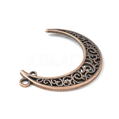Tibetan Style Alloy Hollow Moon Links connectors X-TIBEP-5312-R-FF-1