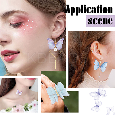 160Pcs 16 Style Polyester Fabric Wings Crafts Decoration DIY-SC0019-37-1