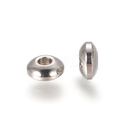 Non-Tarnish 304 Stainless Steel Smooth Rondelle Beads STAS-M006-03P-A-1