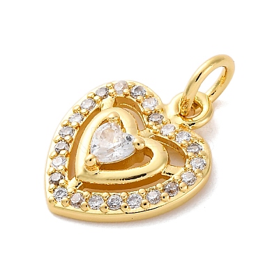 Brass Micro Pave Cubic Zirconia Pendants KK-S510-49G-05-1