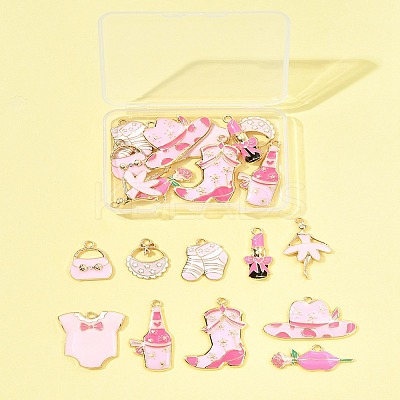 20Pcs 10 Styles Rack Plating Alloy Enamel Pendants ENAM-FS0002-74-1