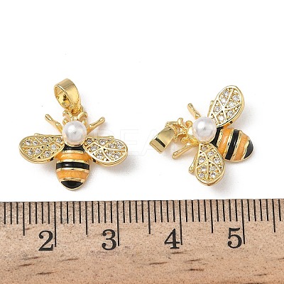 Brass Micro Pave Cubic Zirconia Pendants KK-F924-02G-01-1