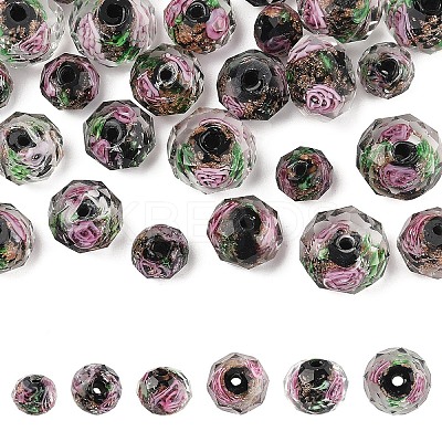 30Pcs 3 Styles Handmade Gold Sand Lampwork Beads LAMP-YW0001-34B-1